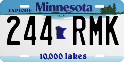 MN license plate 244RMK