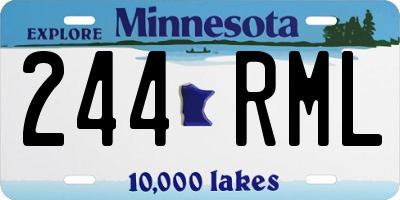 MN license plate 244RML