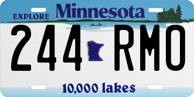 MN license plate 244RMO
