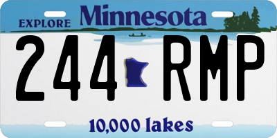 MN license plate 244RMP