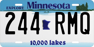 MN license plate 244RMQ