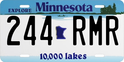 MN license plate 244RMR