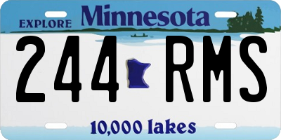 MN license plate 244RMS