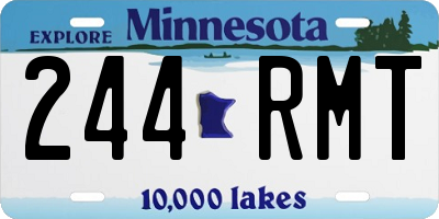 MN license plate 244RMT