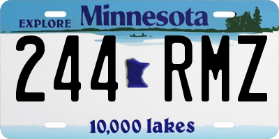 MN license plate 244RMZ