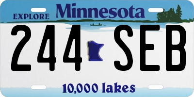 MN license plate 244SEB