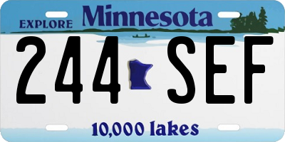 MN license plate 244SEF