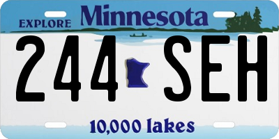 MN license plate 244SEH
