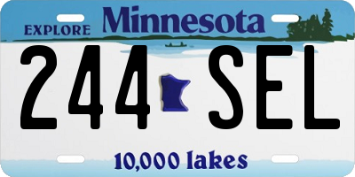 MN license plate 244SEL