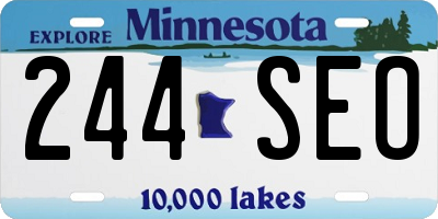 MN license plate 244SEO