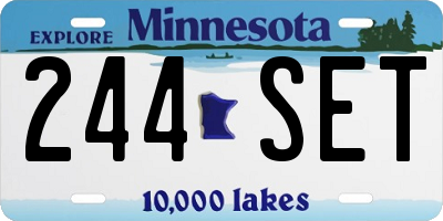 MN license plate 244SET