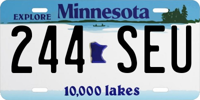 MN license plate 244SEU