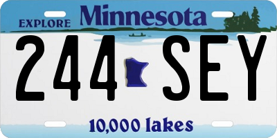 MN license plate 244SEY