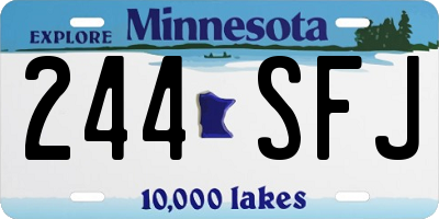 MN license plate 244SFJ