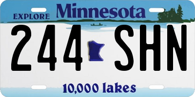 MN license plate 244SHN