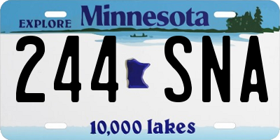 MN license plate 244SNA