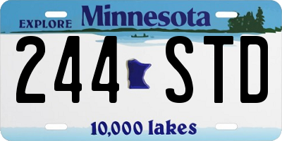 MN license plate 244STD