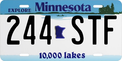 MN license plate 244STF
