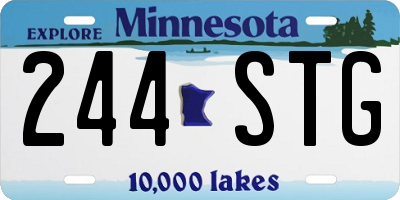 MN license plate 244STG