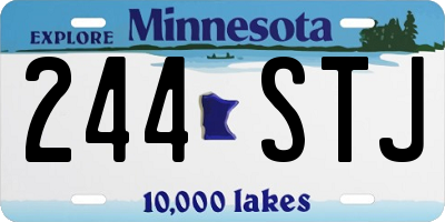MN license plate 244STJ