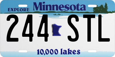 MN license plate 244STL