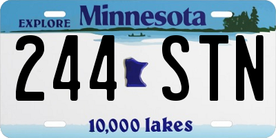 MN license plate 244STN