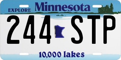 MN license plate 244STP
