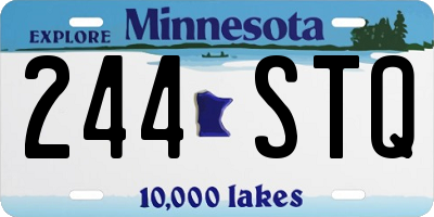 MN license plate 244STQ