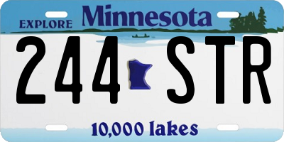 MN license plate 244STR