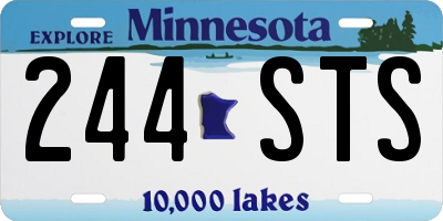MN license plate 244STS