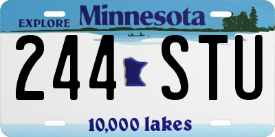 MN license plate 244STU