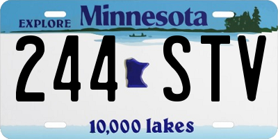 MN license plate 244STV