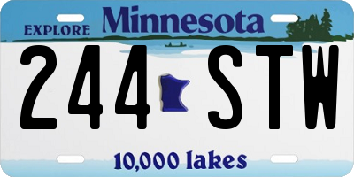 MN license plate 244STW