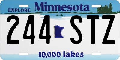 MN license plate 244STZ