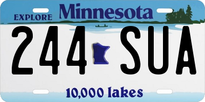 MN license plate 244SUA