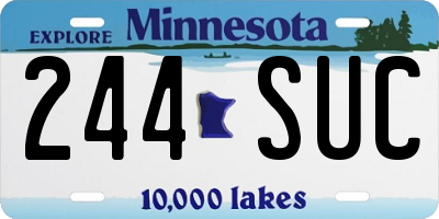 MN license plate 244SUC