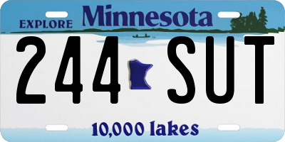 MN license plate 244SUT