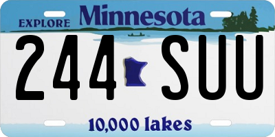 MN license plate 244SUU