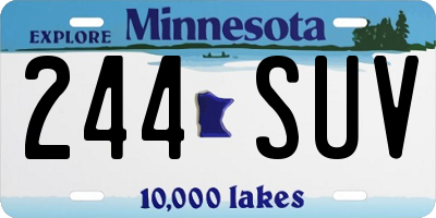 MN license plate 244SUV