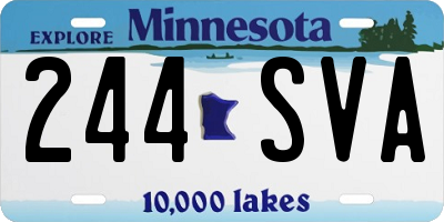 MN license plate 244SVA