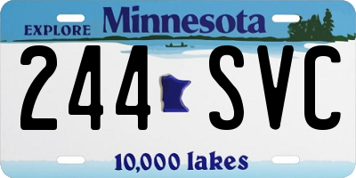 MN license plate 244SVC