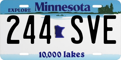 MN license plate 244SVE