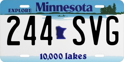 MN license plate 244SVG