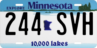 MN license plate 244SVH