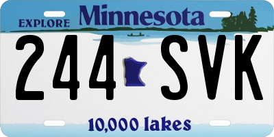 MN license plate 244SVK