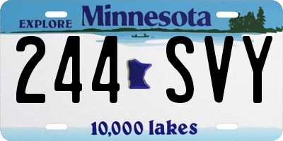 MN license plate 244SVY