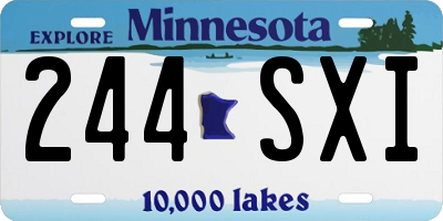 MN license plate 244SXI