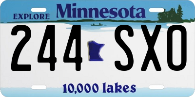 MN license plate 244SXO