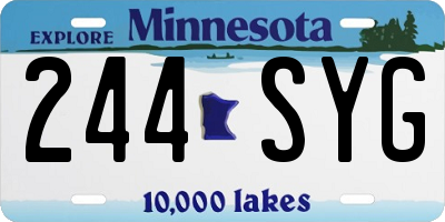 MN license plate 244SYG