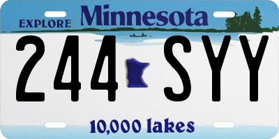 MN license plate 244SYY